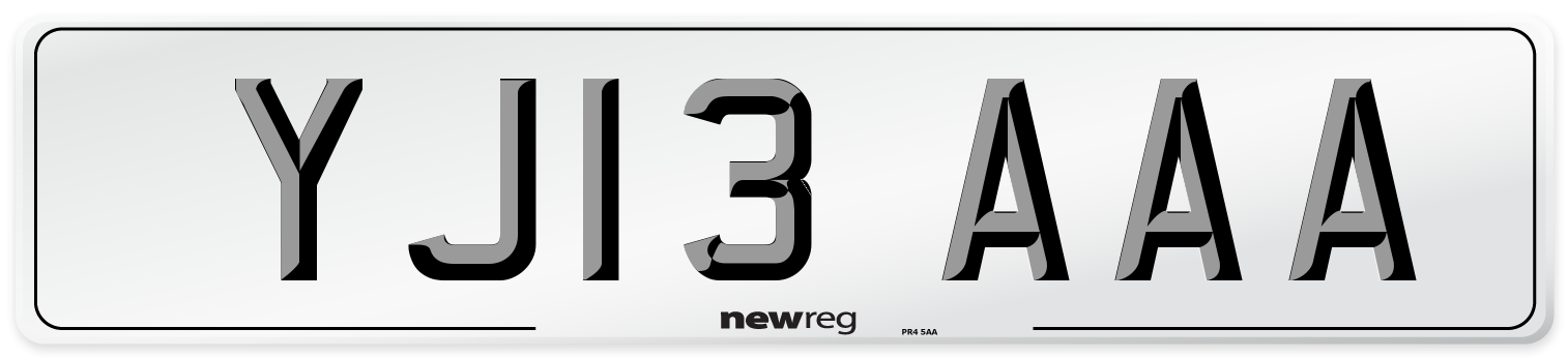 YJ13 AAA Number Plate from New Reg